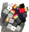 25 10mm Acrylic Striped Black & White Color Cube Mix